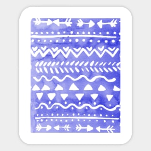 Loose bohemian pattern - ultramarine blue Sticker